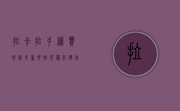 拉卡拉手续费，理解其重要性并优化使用体验