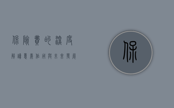 保险费的深度解读，意义、作用与未来发展