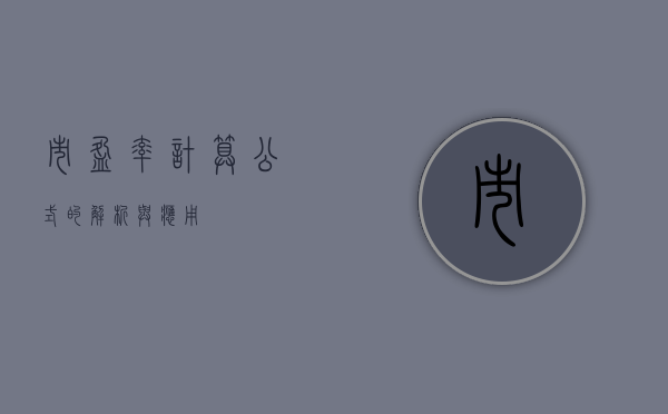 市盈率计算公式的解析与应用
