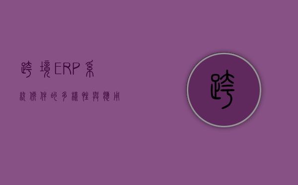 跨境ERP系统软件的多样性与应用