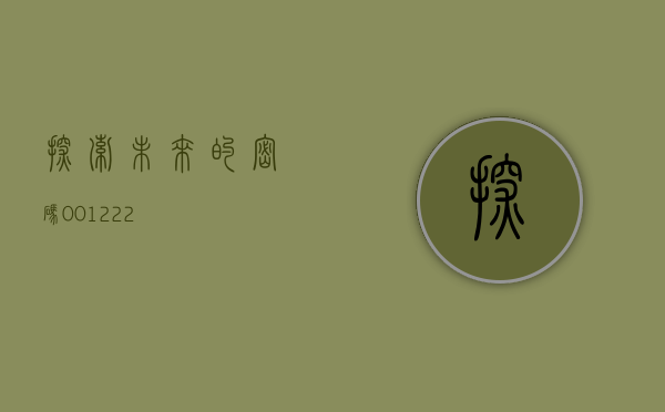 探索未来的密码，001222