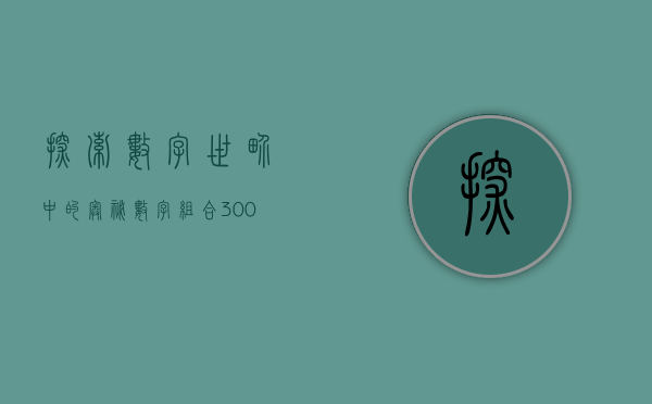探索数字世界中的奥秘—数字组合300357