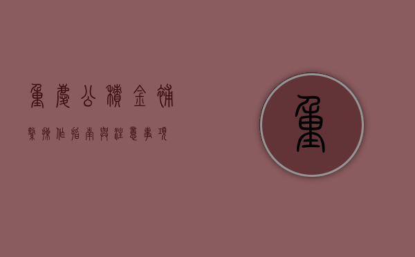 重庆公积金补缴，操作指南与注意事项