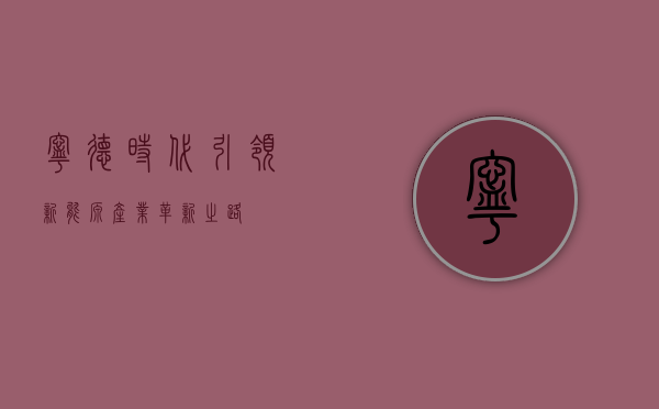 宁德时代，引领新能源产业革新之路