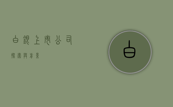 白银上市公司，探索与前景