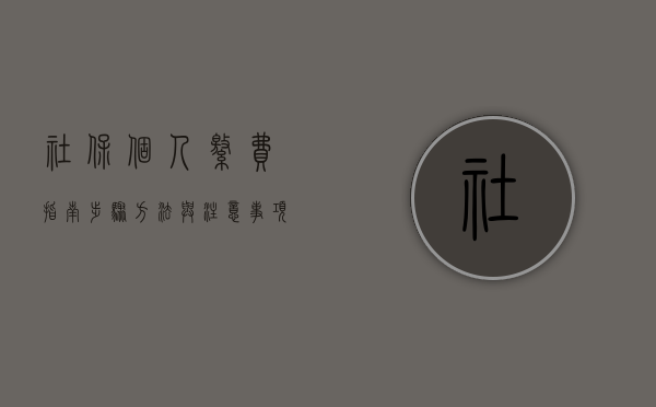 社保个人缴费指南，步骤、方法与注意事项