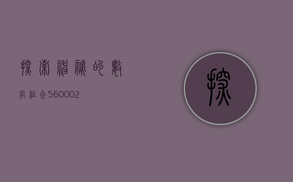 探索神秘的数字组合，560002