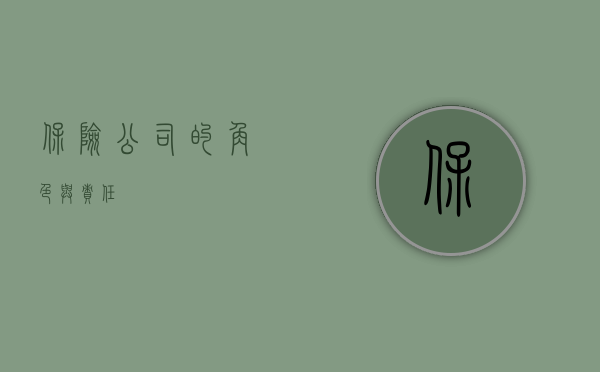 保险公司的角色与责任
