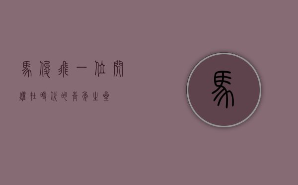 马俊飞，一位闪耀在时代的青年之星