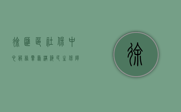 徐汇区社保中心，服务群众，构筑民生保障