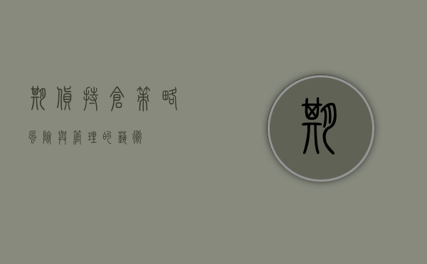 期货持仓，策略、风险与管理的艺术