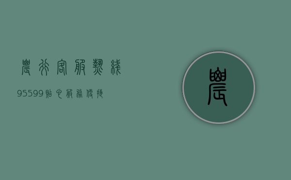 农行客服热线95599，贴心服务，温暖每一刻