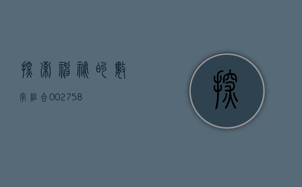 探索神秘的数字组合—002727