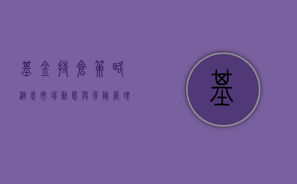 基金持仓策略，洞悉市场动态与风险管理