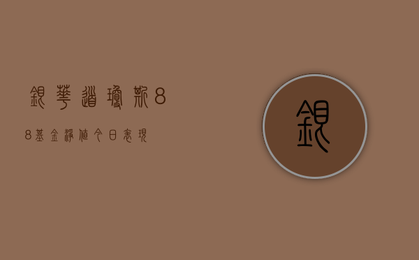 银华道琼斯88基金净值今日表现