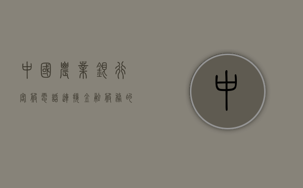 中国农业银行客服电话，连接金融服务的桥梁