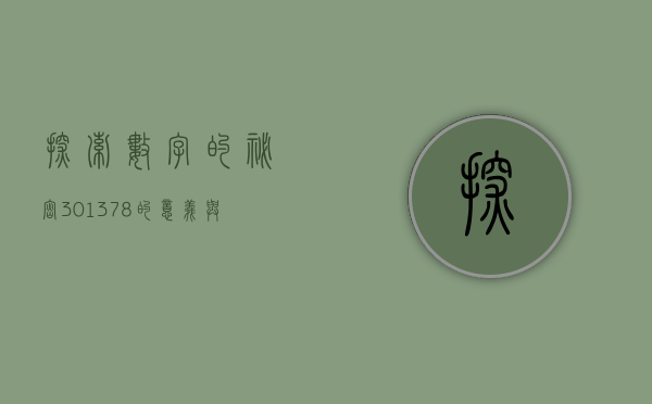 探索数字的秘密，301378的意义与启示