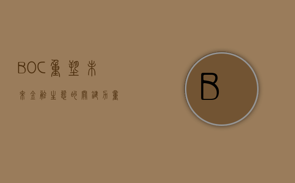 BOC，重塑未来金融生态的关键力量