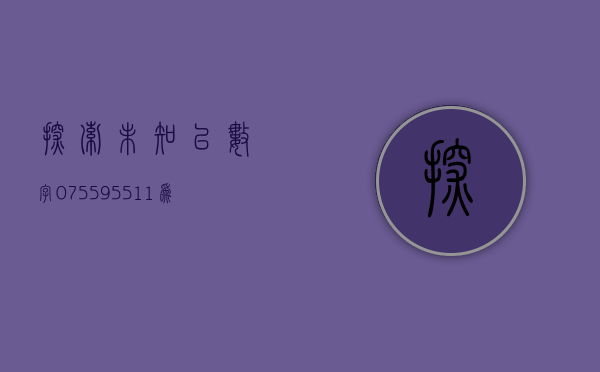 探索未知，以数字075595511为引