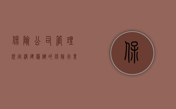 保险公司管理规定，构建稳健的保险行业基石