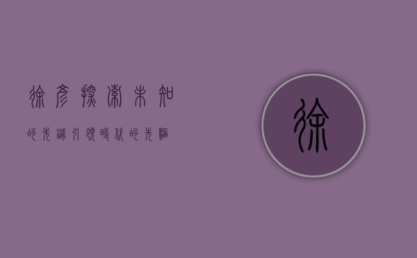 徐彦，探索未知的先锋，引领时代的先驱