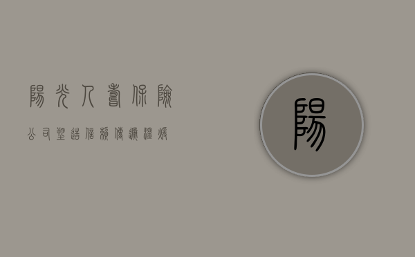 阳光人寿保险公司，塑造信赖，传递温暖