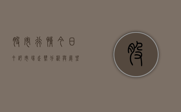 股市行情今日午评,市场走势分析与展望