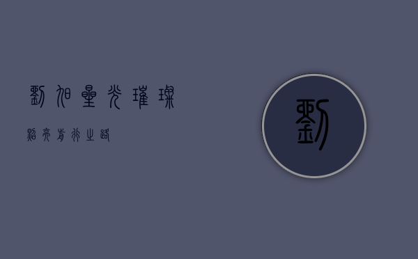 刘旭，星光璀璨，照亮前行之路
