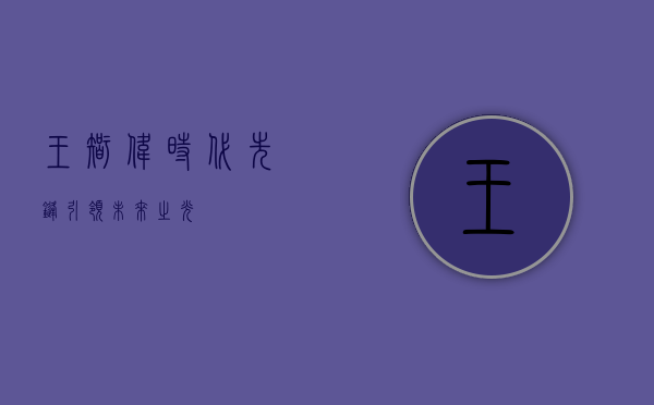 王智伟,时代先锋,引领未来之光