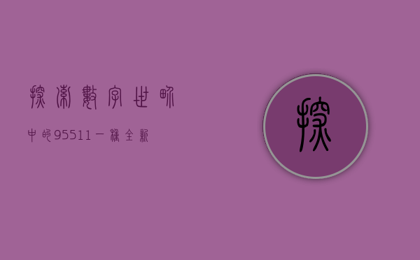 探索数字世界中的95511—一种全新的数字组合的魅力与影响