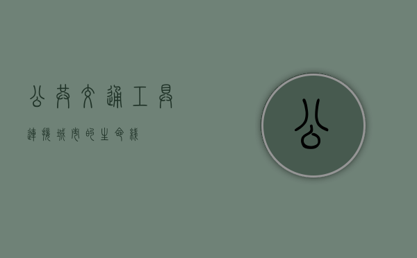 公共交通工具，连接城市的生命线