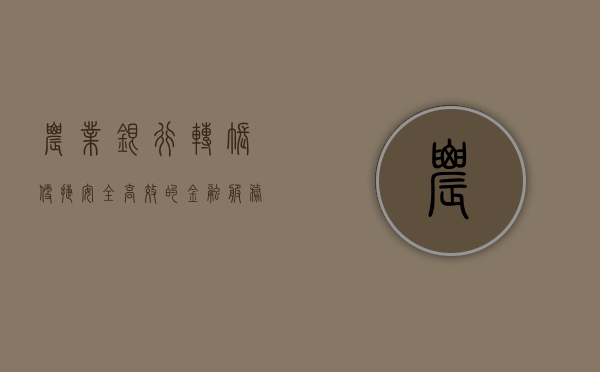 农业银行转账，便捷、安全、高效的金融服务体验