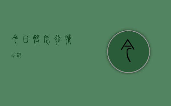 今日股市行情分析