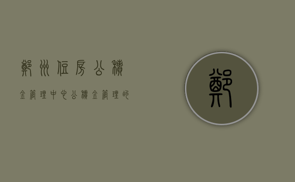 郑州住房公积金管理中心，公积金管理的卓越典范