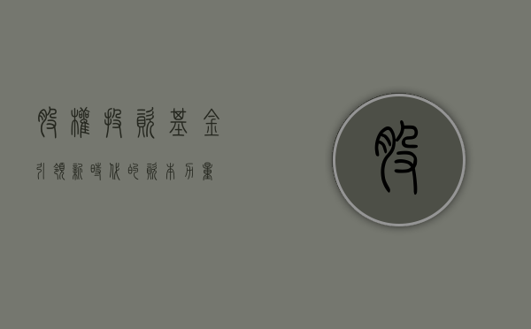 股权投资基金，引领新时代的资本力量