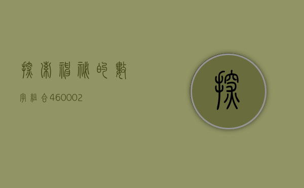 探索神秘的数字组合—460002