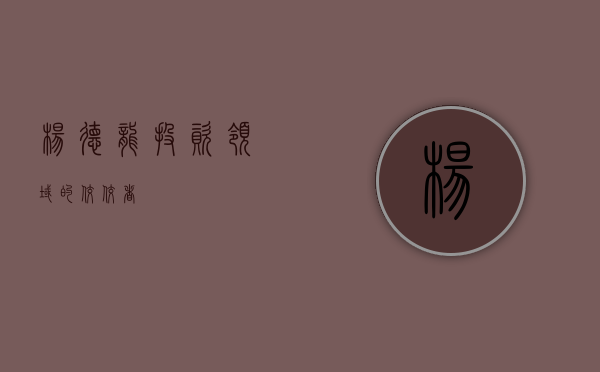 杨德龙，投资领域的佼佼者