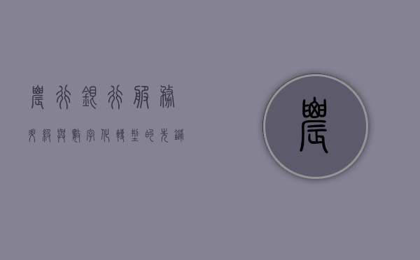农行银行，服务升级与数字化转型的先锋