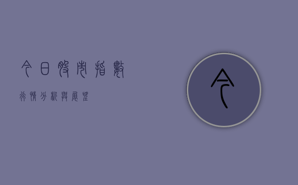 今日股市指数行情分析与展望