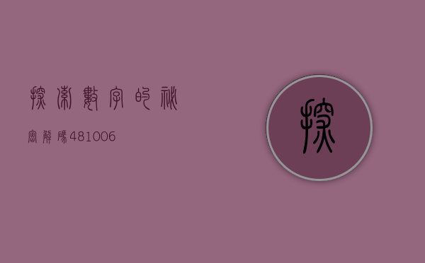探索数字的秘密，解码481006