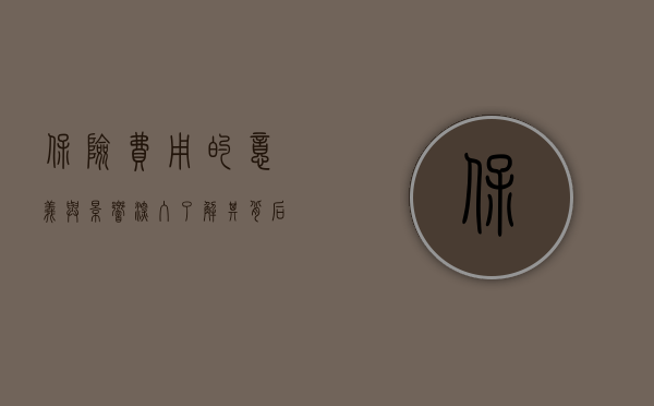 保险费用的意义与影响，深入了解其背后的复杂性