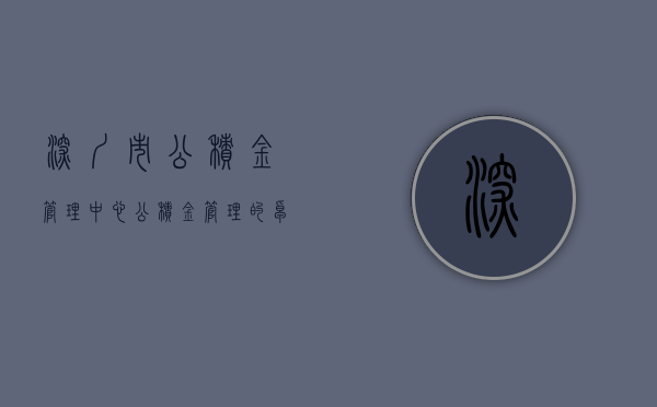 深圳市公积金管理中心，公积金管理的卓越典范