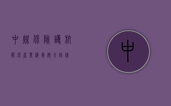 中煤保险，护航能源产业，筑牢安全防线