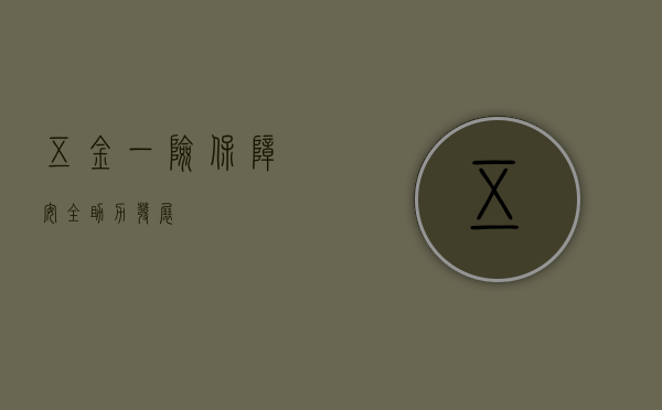 五金一险，保障安全，助力发展
