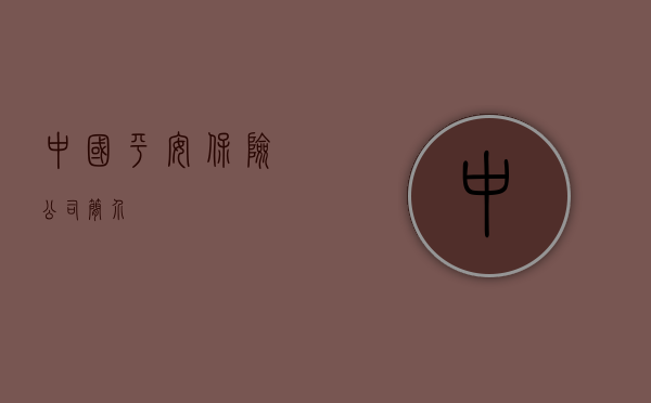 中国平安保险公司简介