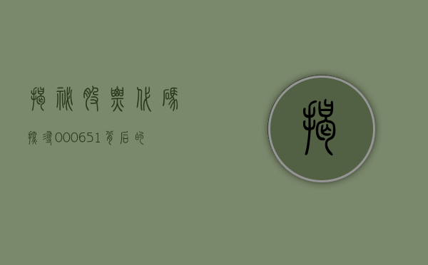 揭秘股票代码，探寻000651背后的故事