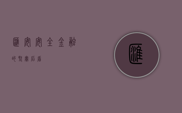 汇安，安全金融的坚实后盾
