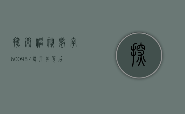 探索神秘数字600987—揭示其背后的故事与意义