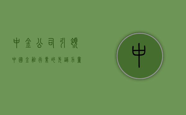 中金公司，引领中国金融行业的先锋力量