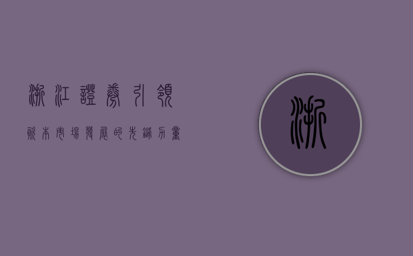 浙江证券，引领资本市场发展的先锋力量
